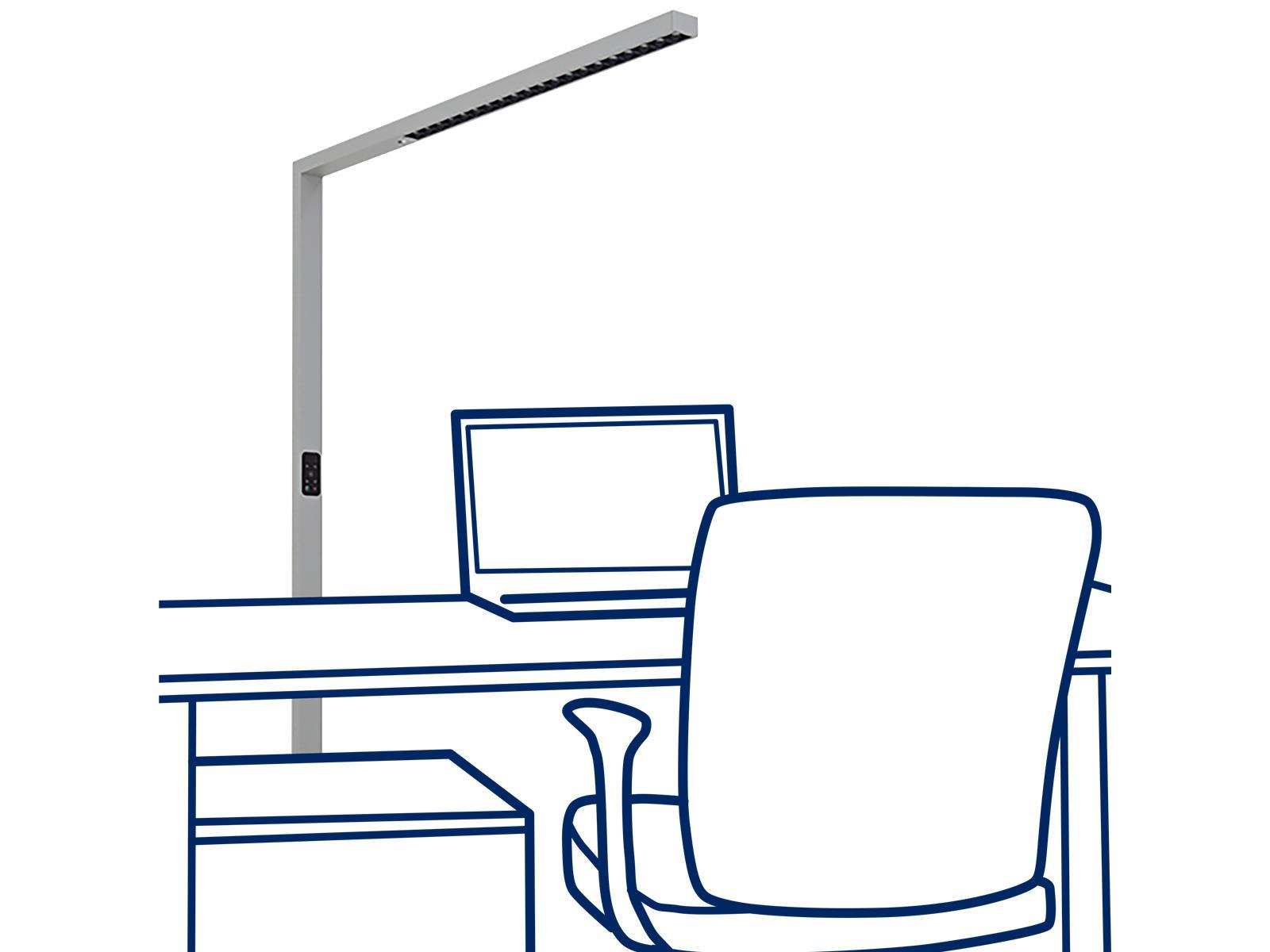 Office-Leuchte ROLF KERN „Clever-Pro“ mit Touch Display, PIR & Tageslicht-Sensor