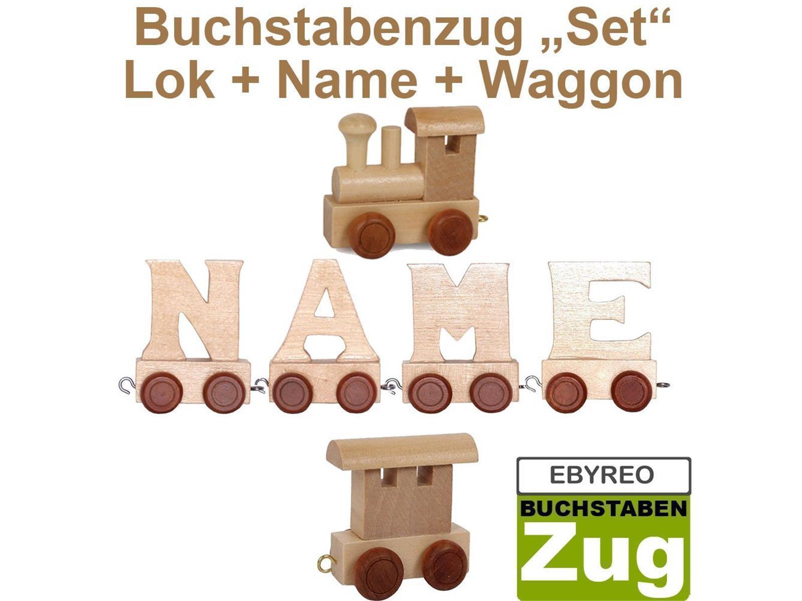 EbyReo® Buchstabenzug  Lok + Ege + Endwaggon