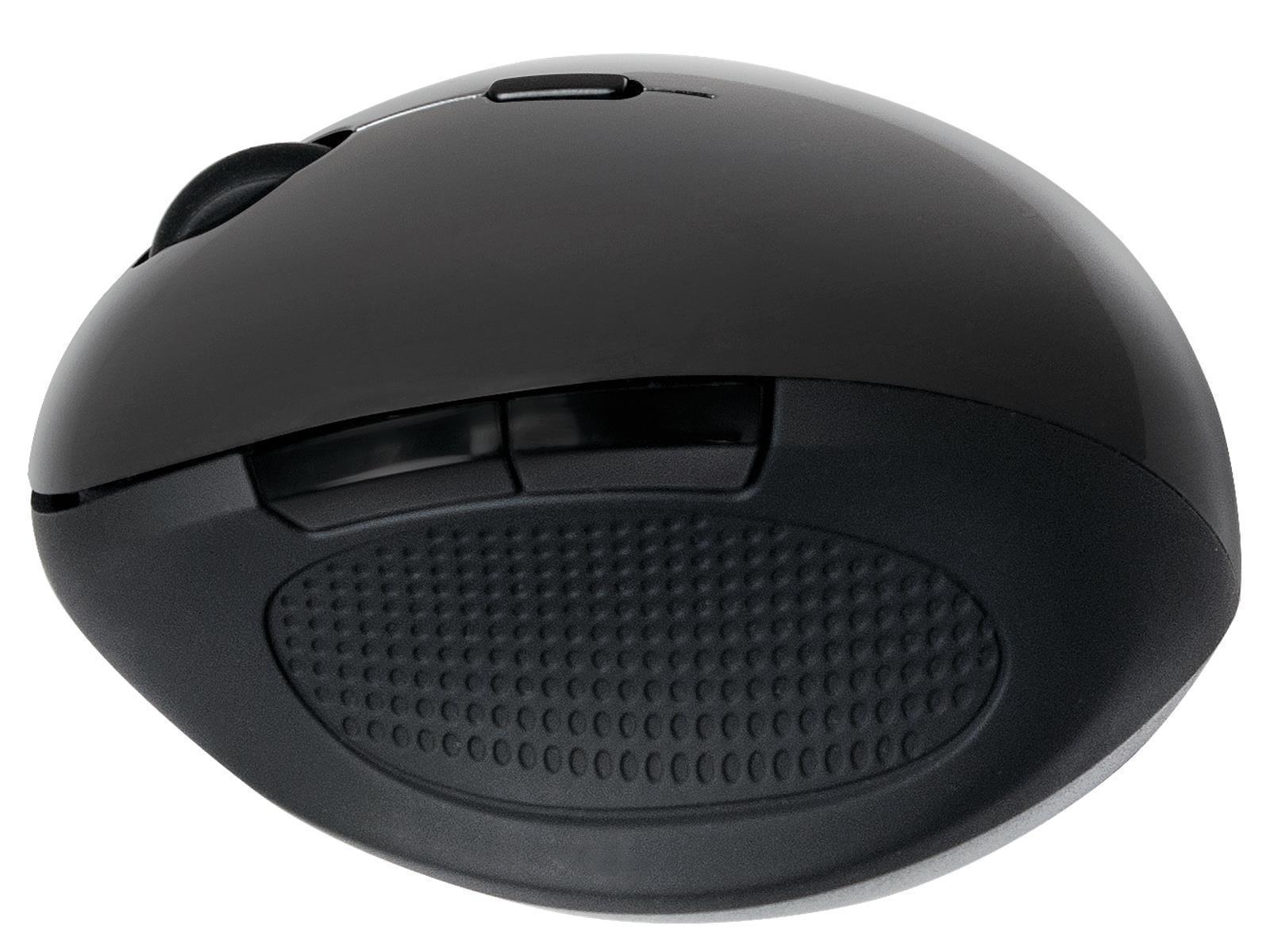 Maus, Wireless 2,4G Mouse, Optisch, schwarz, 1600dpi, Ergonomisches Design