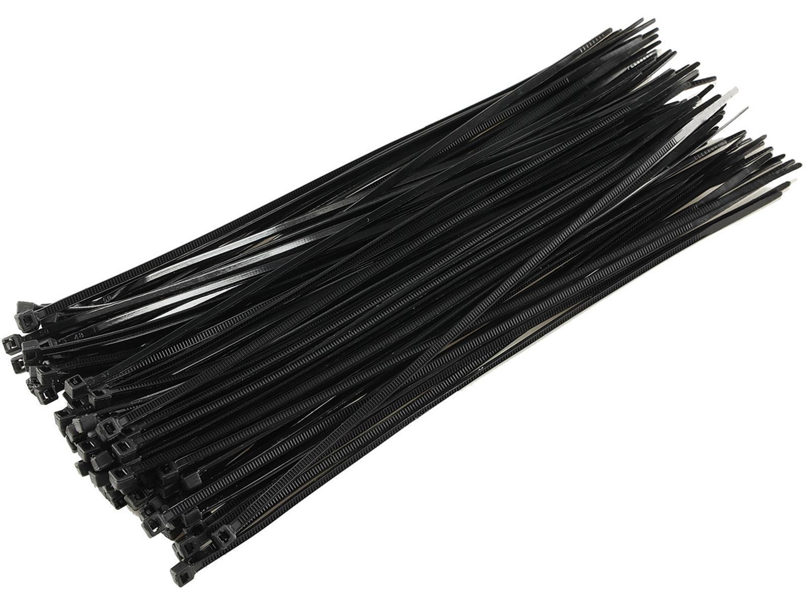 Kabelbinder 200mm x 2,5mm, schwarz100er Pack, hohe Zugkraft, UV fest