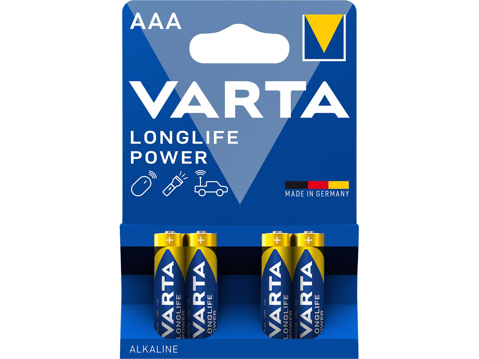 Micro-Batterie VARTA ''HIGH ENERGY'' 1,5 V, Typ AAA, 4er-Blister