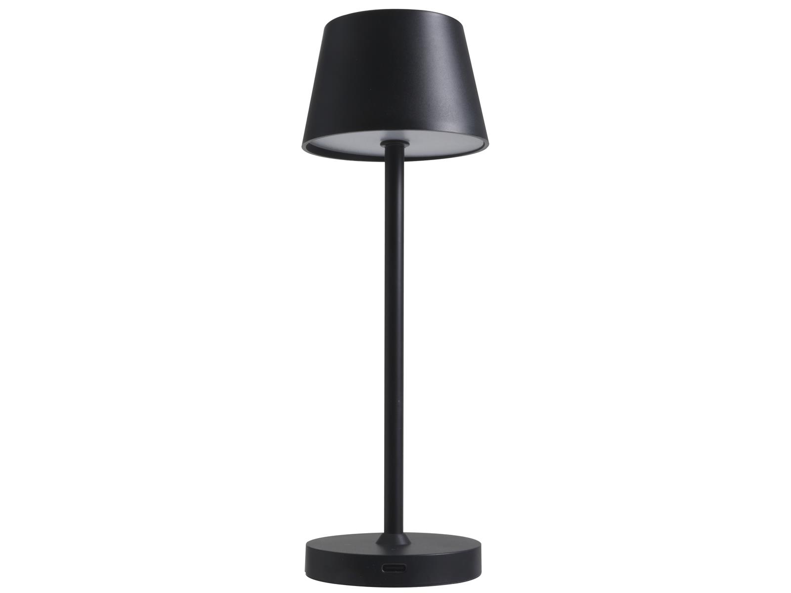 LED-Tischleuchte ROLF KERN „Club Nano“ 21cm, schwarz, Akku, dimmbar