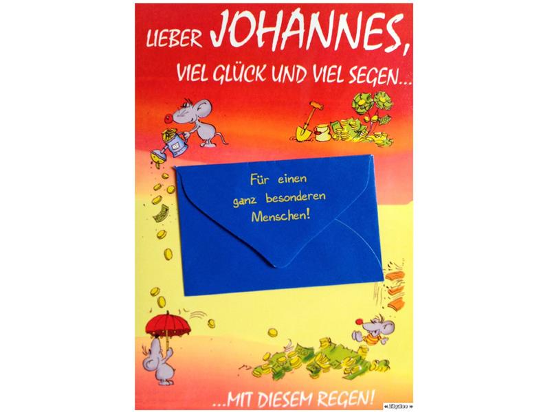 Namenskarte Johannes - Albatros Geburtstagskarte