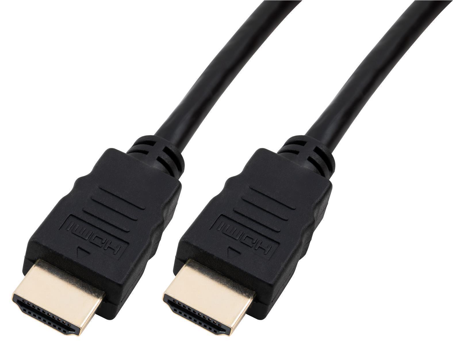 HDMI-Kabel HOLLYWOOD, HDMI 1.4, vergoldete Kontakte, 4K/UHD, ARC, HEAC, 0,5m