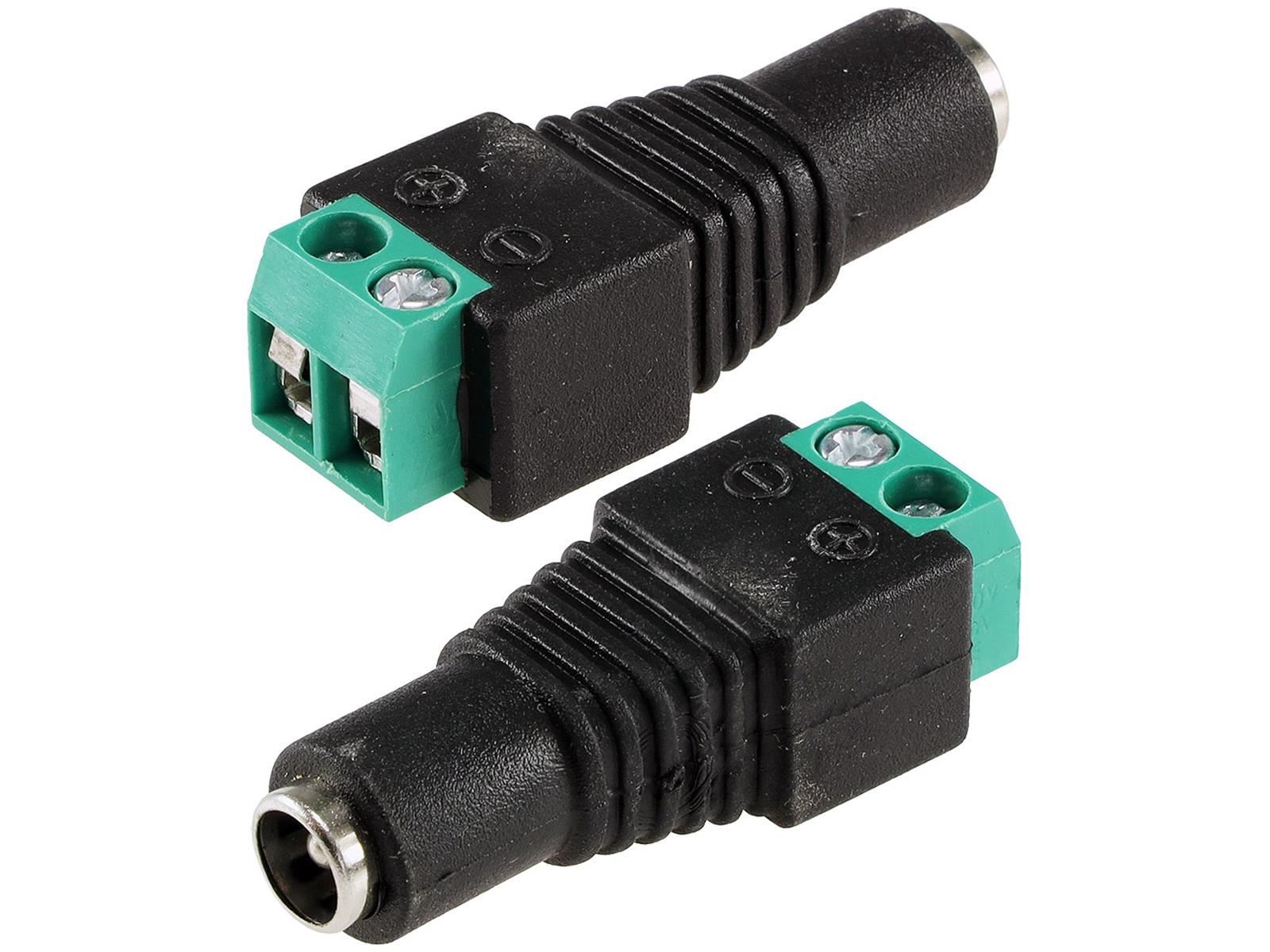 Anschluss-Adapter für LED-StripesLüsterklemme auf 5,5/2,1mm Kupplung