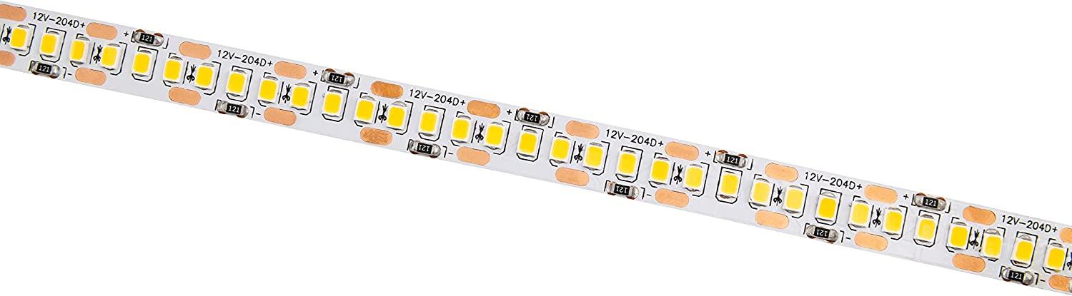 LED-Stripe McShine, 1700lm/m, 204LEDs/m, 16W/m, 3000K, IP20, 5m Rolle