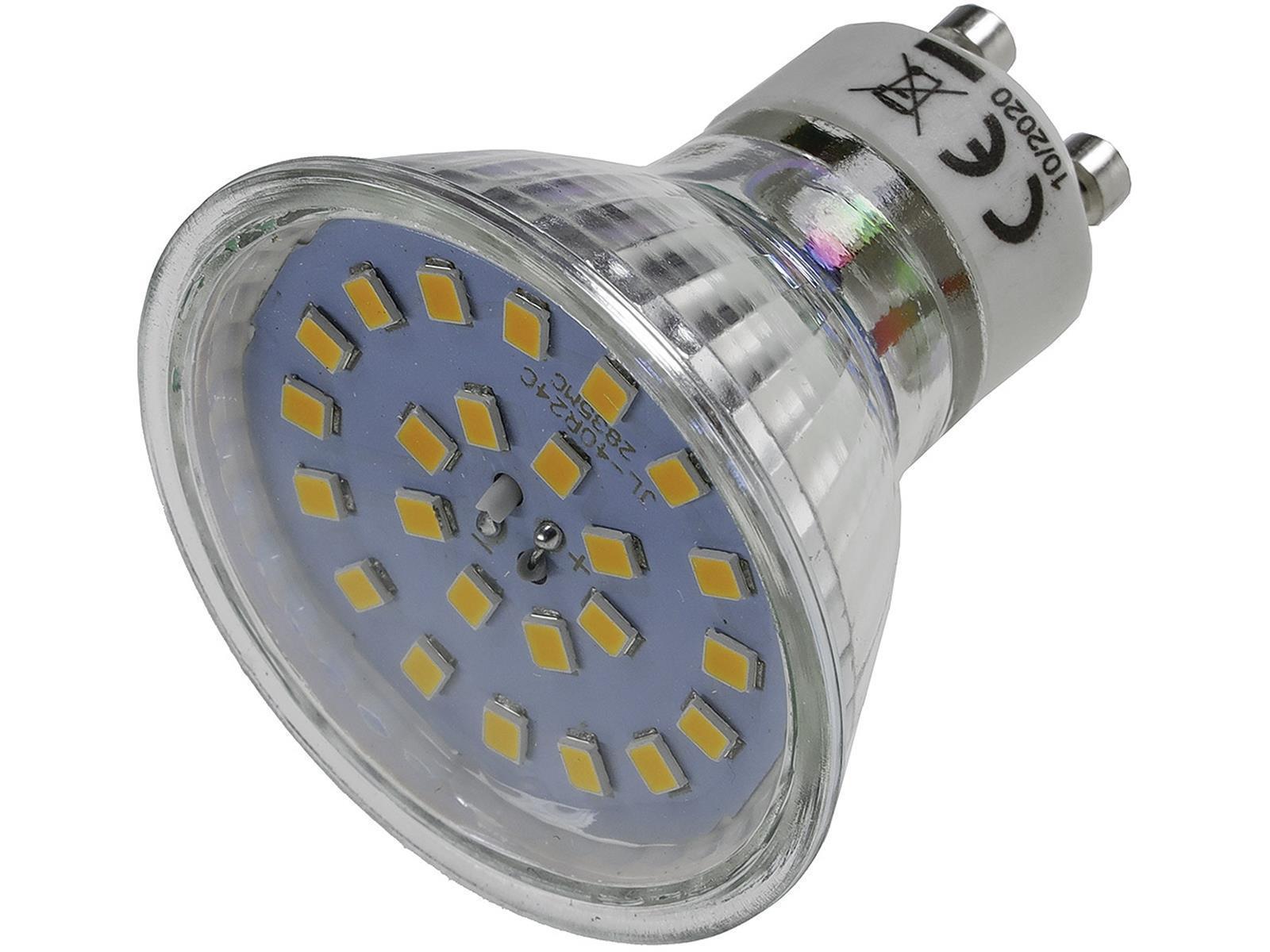 LED Strahler GU10 "H55 SMD"120°, 3000k, 444lm, 230V/4W, warmweiß
