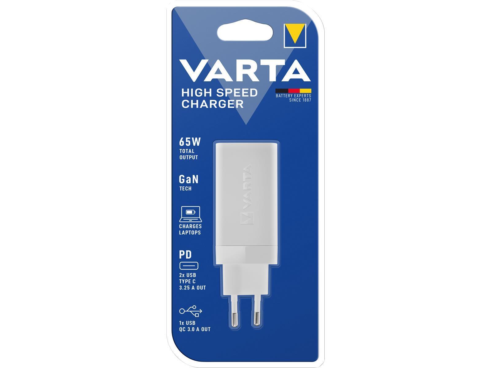 High Speed Ladeadapter VARTA, weiß, 2x USB-A, 2x USB-C