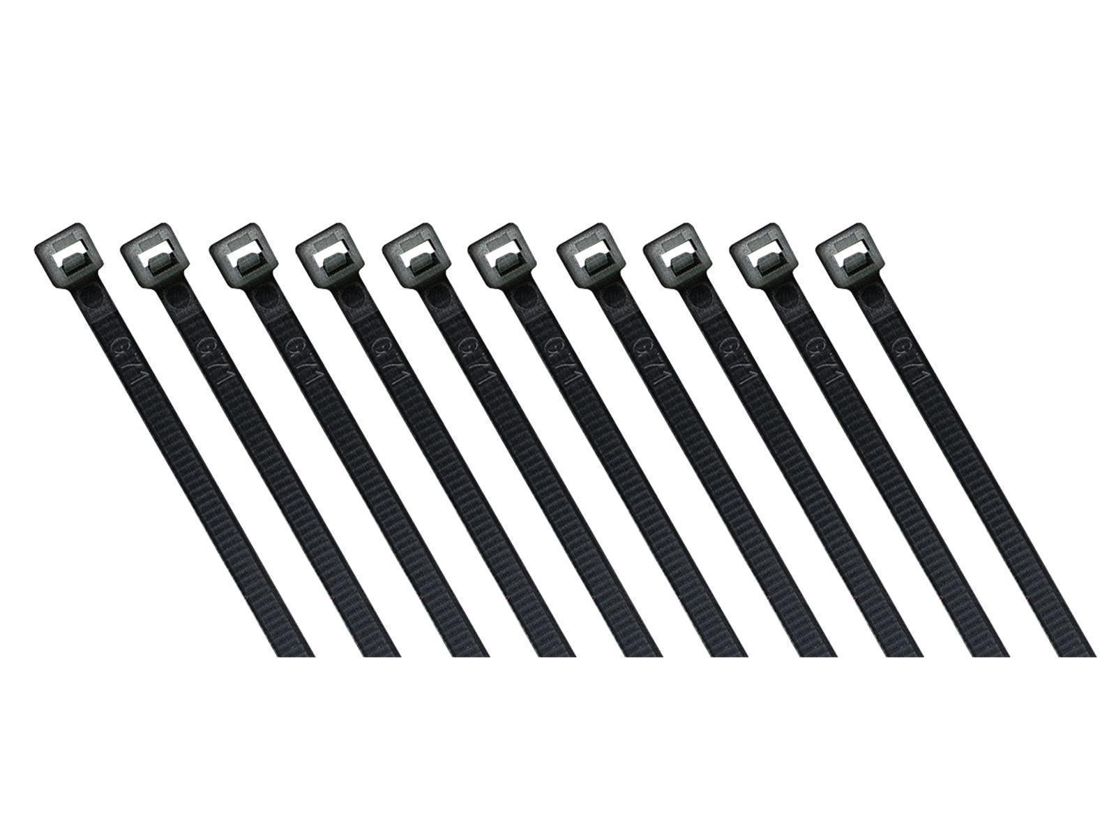 Kabelbinder McPower, schwarz, 300x3,6mm, 100er-Pack, UV beständig
