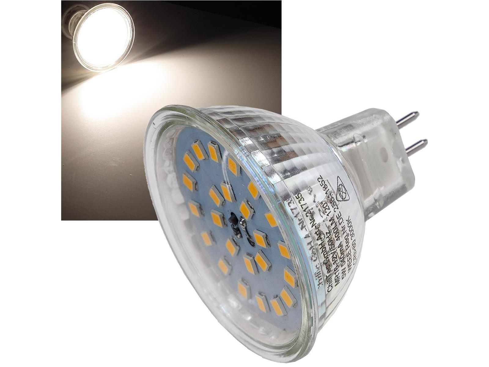 LED Strahler MR16 "H55 SMD"120°, 4200k, 440lm, 12V/5W, neutralweiß