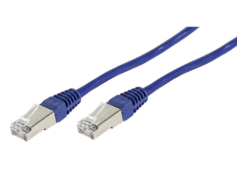 Netzwerk-Kabel CAT-6 Patchkabel 2m, für 1 GBit Netzwerke, blau