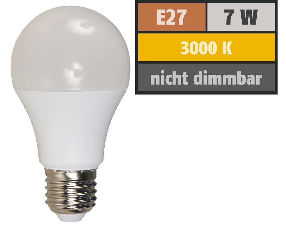 LED-Glühlampe E27, 7W, 500 lm, warmweiß