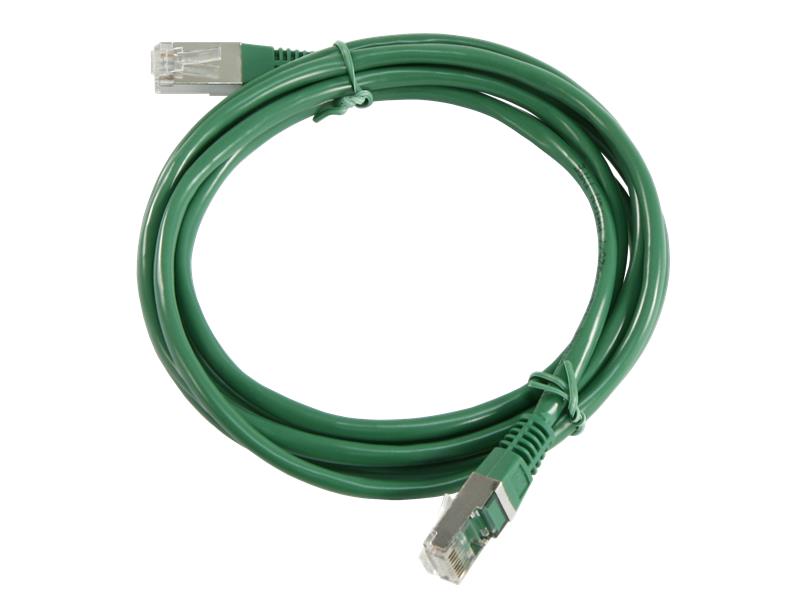Netzwerk-Kabel CAT-6 Patchkabel 2m, für 1 GBit Netzwerke, grün