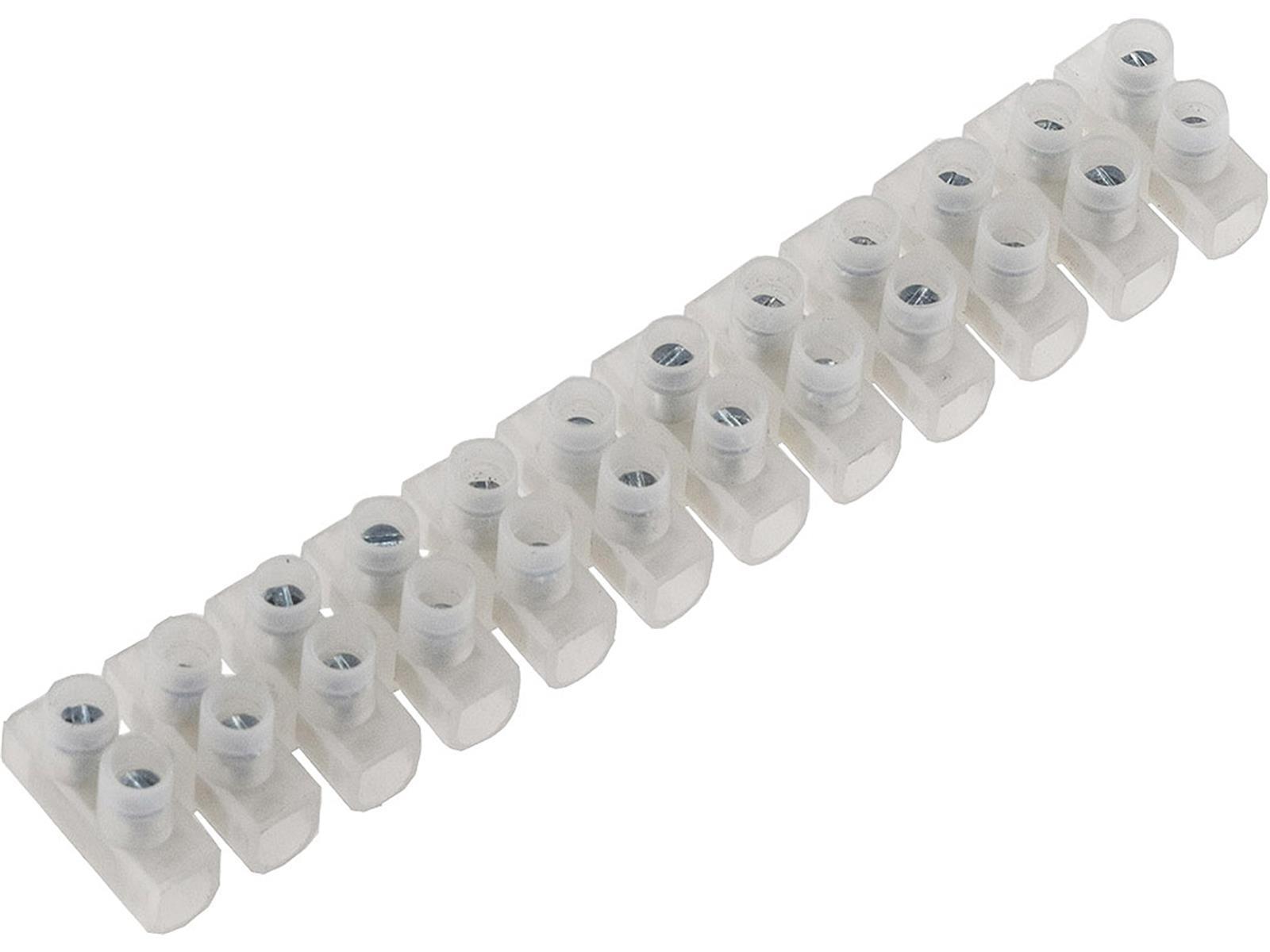 Lüsterklemmen für 1,5-2,5mm², 12 KlemmenMessingeinsatz, transparent