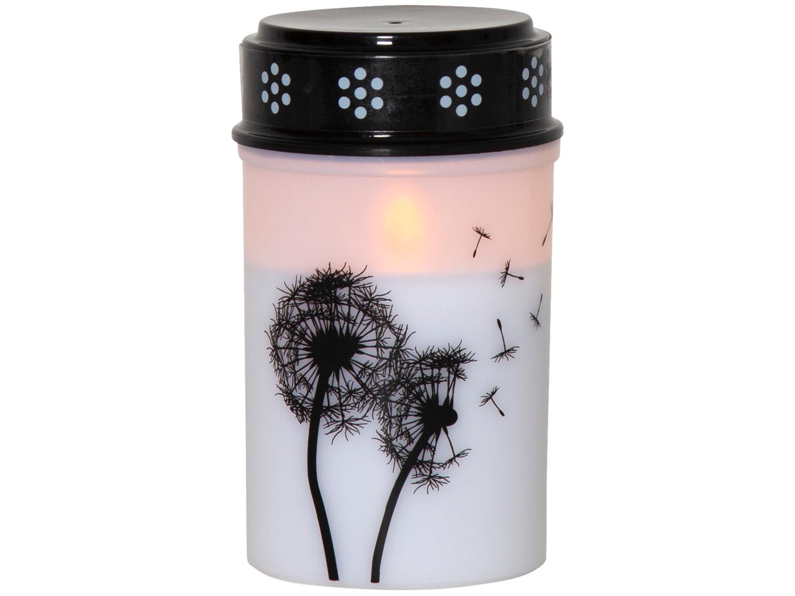 LED-Grablicht ''Dandelion'', weiß mit Pusteblumenmotiv, warmweiß, 12x7cm, outdoor