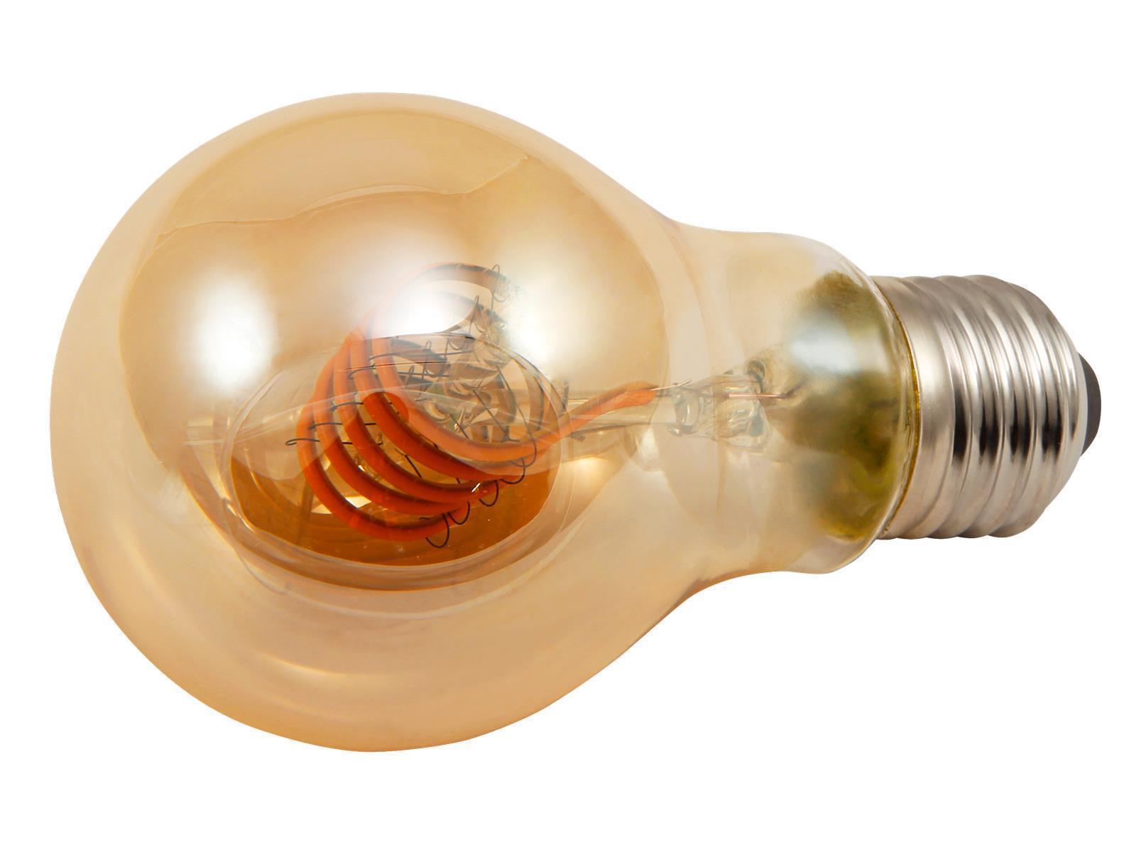 LED Filament Glühlampe McShine ''Retro'' E27, 6W, 490lm, warmweiß, goldenes Glas