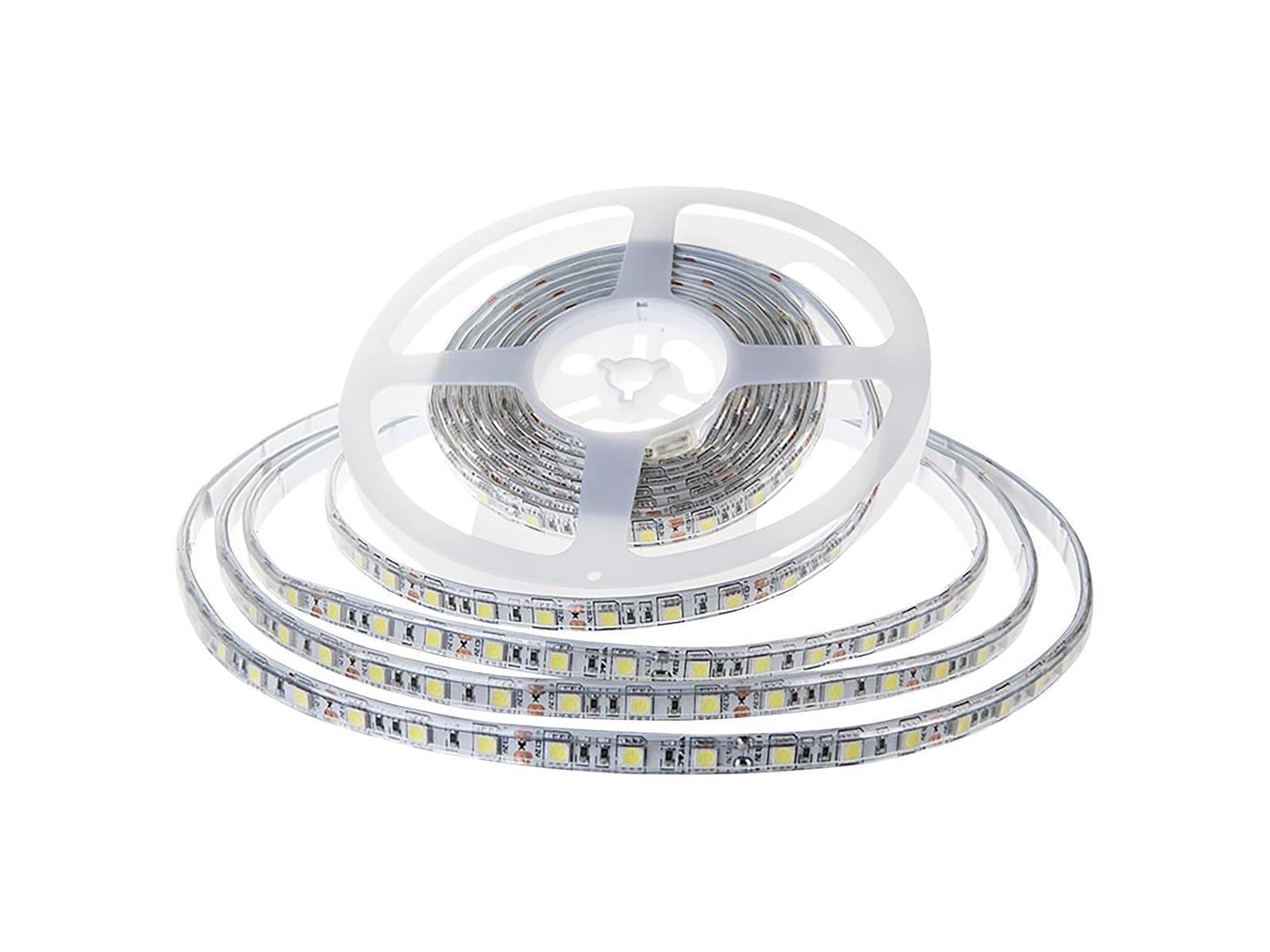 LED-Stripe 60LED/m, 1000lm/m, 10,8W/m, 12V, tageslichtweiß 6000k, 5m, IP65