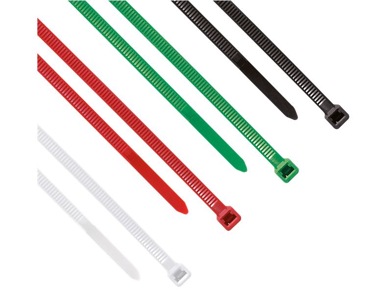 Kabelbinder-Sortiment, farbig sortiert, 4,8x200mm, 50er-Beutel