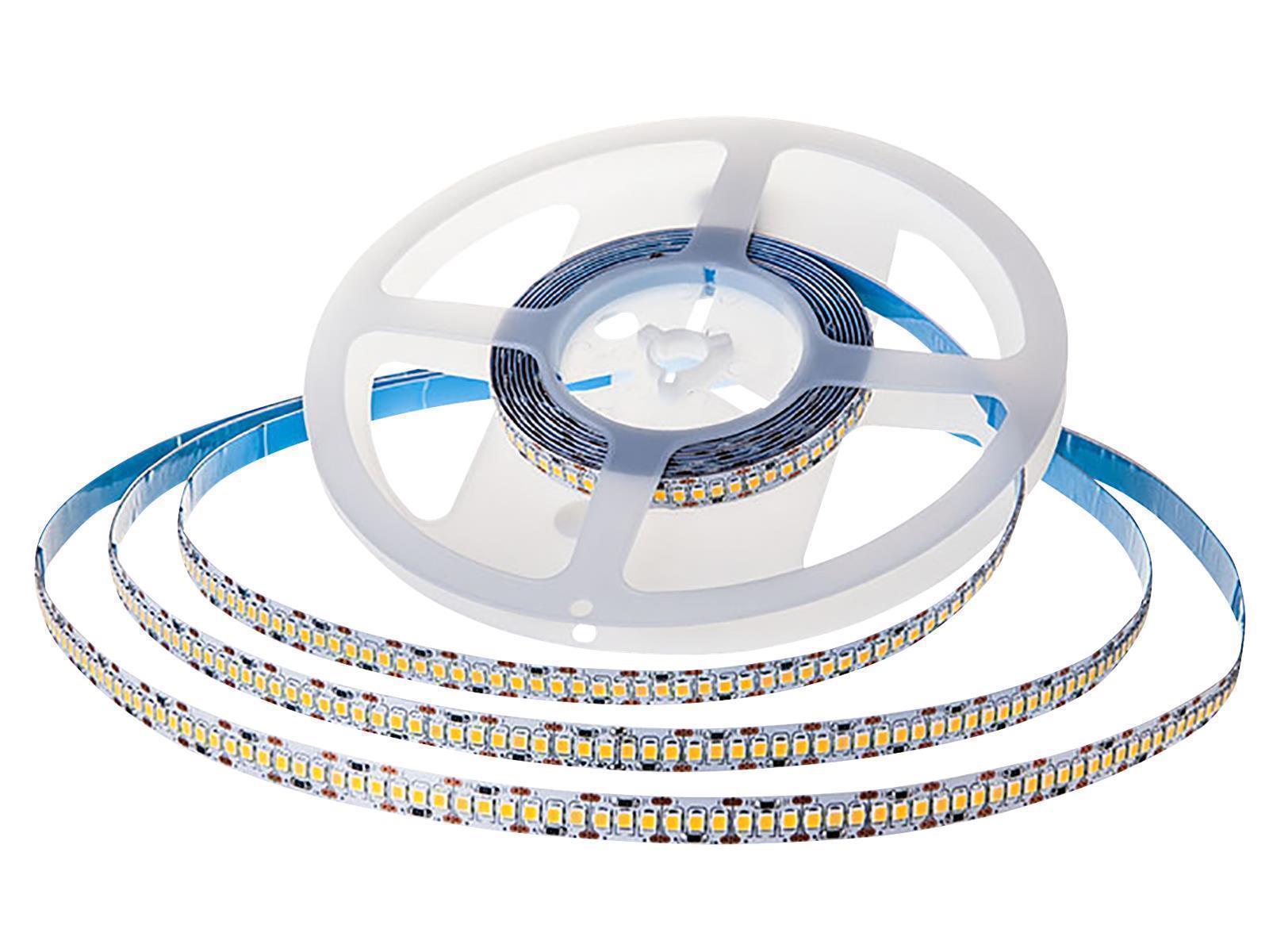 LED-Stripe 240LED/m, 3000lm/m, 18W/m, warmweiß 3000k, 5m , IP20, 15lm/W