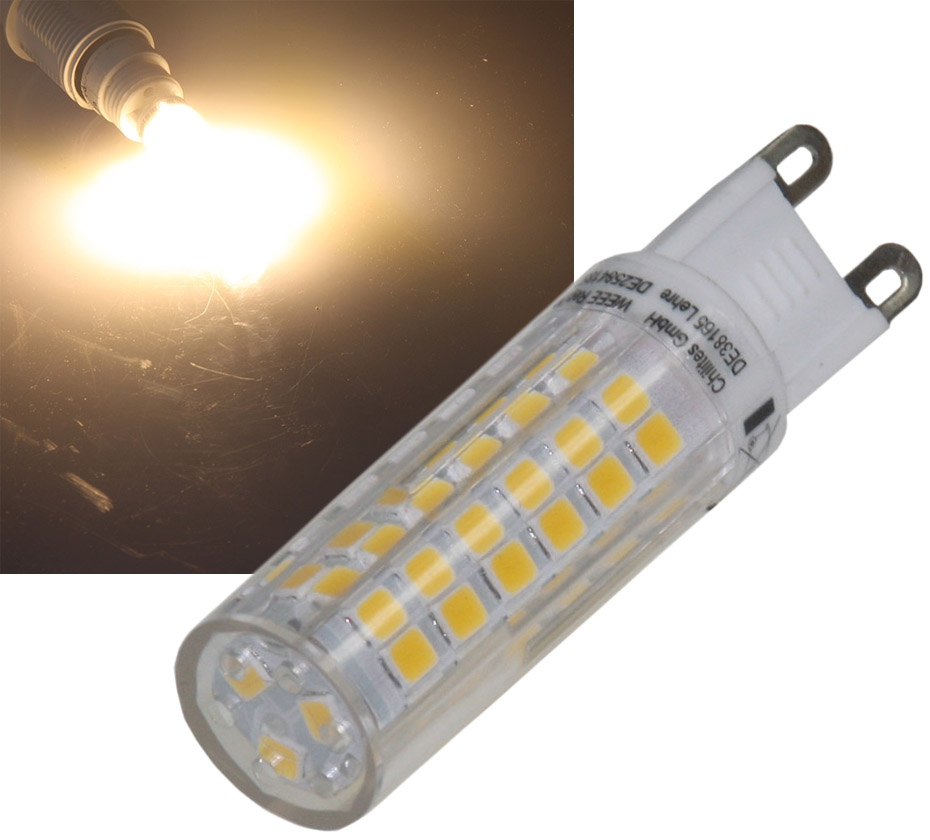 LED Stiftsockel G9, 6W, 590lm3000k, 330°, 230V, warmweiß
