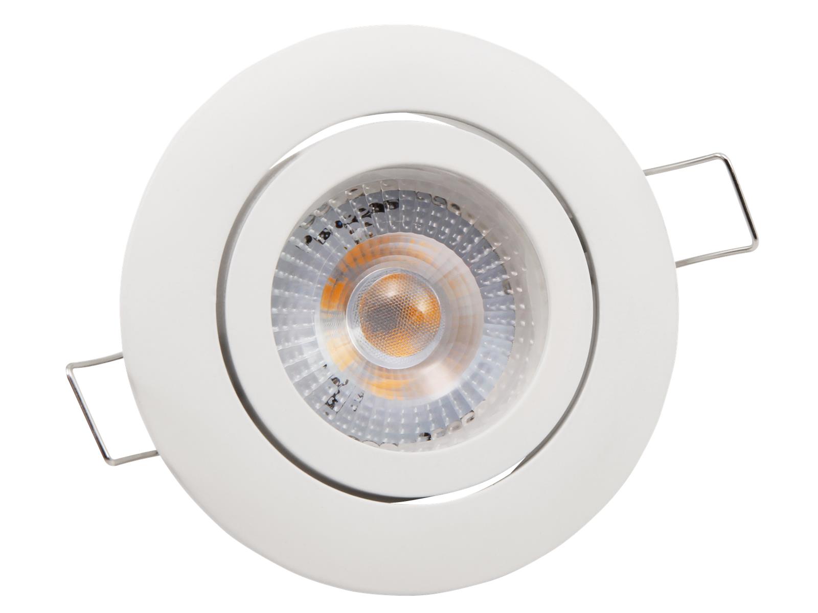 LED-Einbauleuchte McShine ''Eco-50'' 5W, 400lm, 4000K, weißes Gehäuse