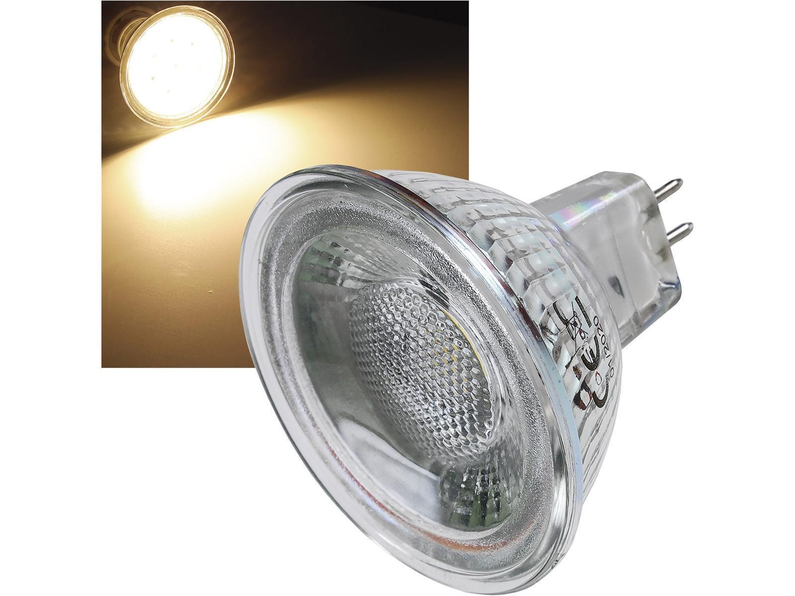 LED Strahler MR16 "H50 COB"3000k, 440lm, 12V/5W, warmweiß