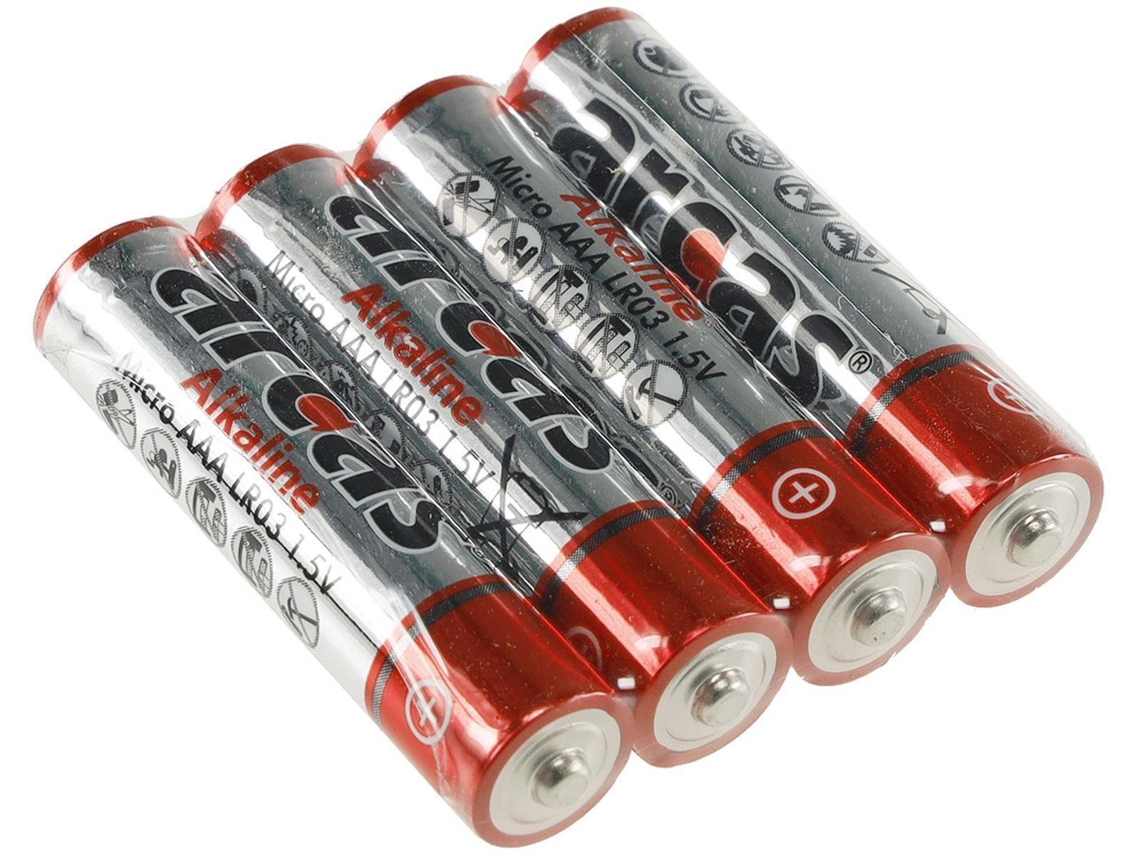 Micro-Batterien ARCAS AlkalineTyp AAA/LR03, 1,5V, 36er Flat-Pack