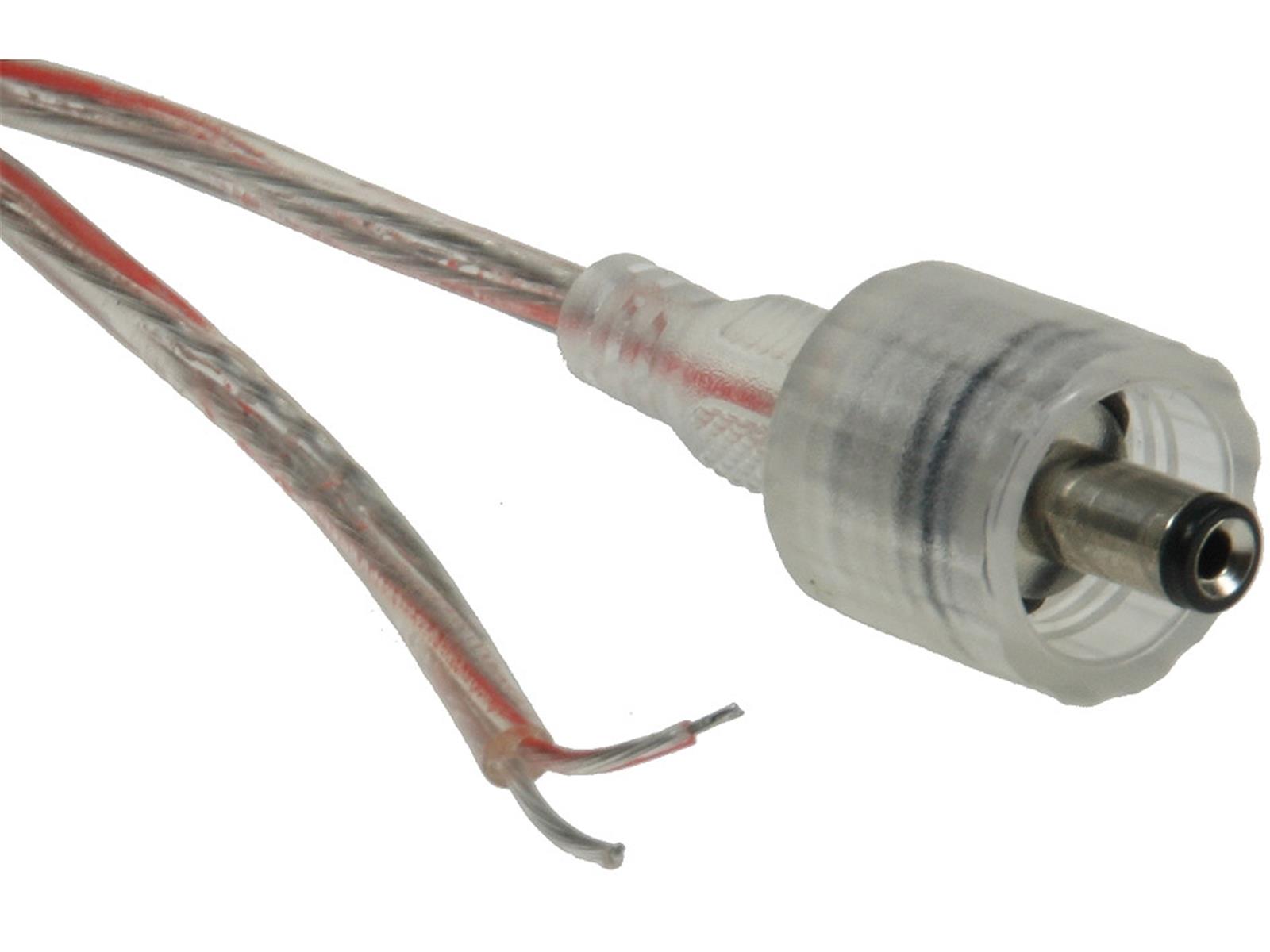 Anschlusskabel für LED-Stripes IP441,5m lang, 5,5/2,1mm Stecker > 2x blank