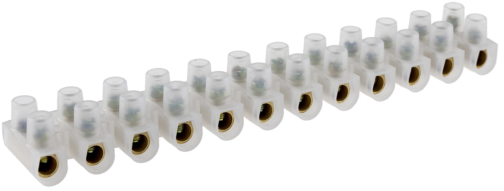 Lüsterklemmen für 10-16mm², 12 KlemmenMessingeinsatz, transparent