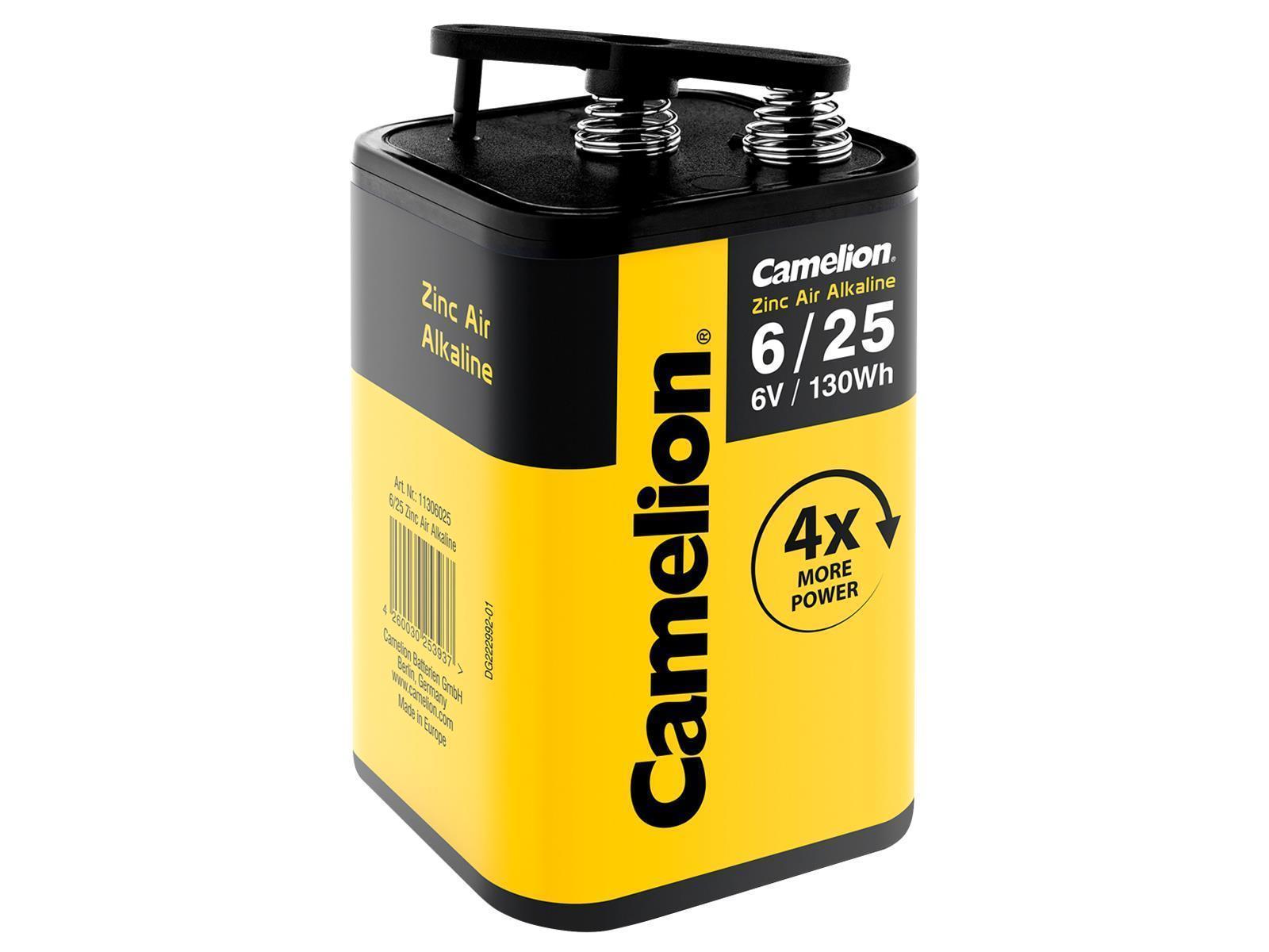 Blockbatterie Zink-Luft Batterie CAMELION, Alkaline, 6V, 4LR25, 25Ah,