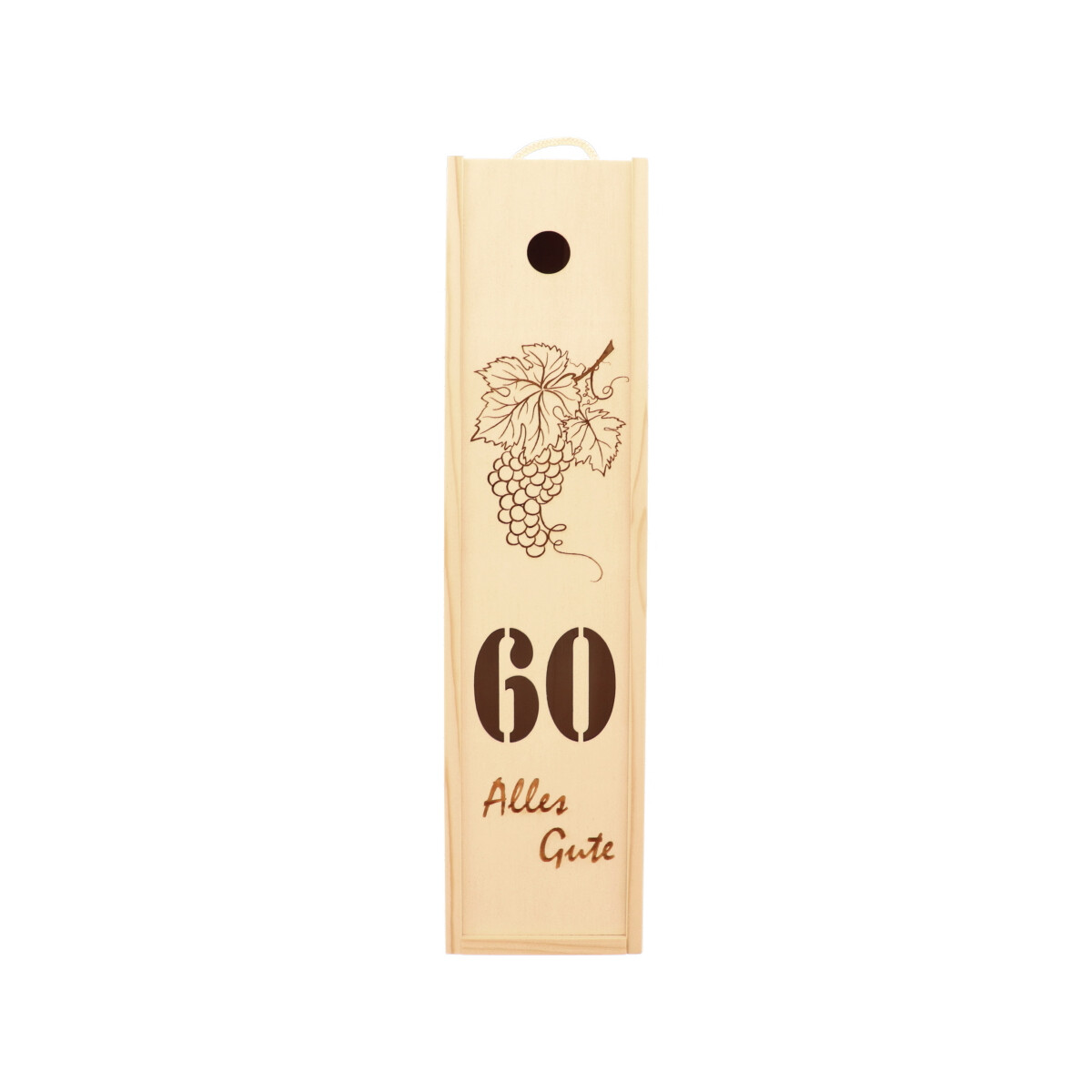 Weinkiste - Alles Gute zum 60, Jubiläum, aus Holz 38 cm