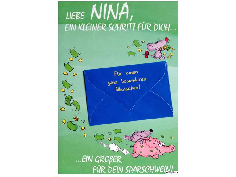 Namenskarte Nina- Albatros Geburtstagskarte