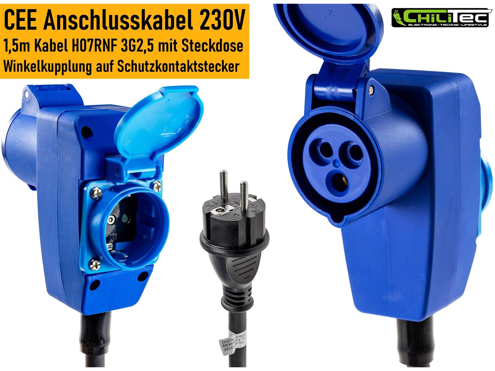 CEE Adapter auf Schutzkontakt-Stecker CEE Adapter auf Schutzkontakt-Stecker