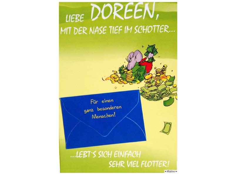 Namenskarte Doreen - Albatros Geburtstagskarte