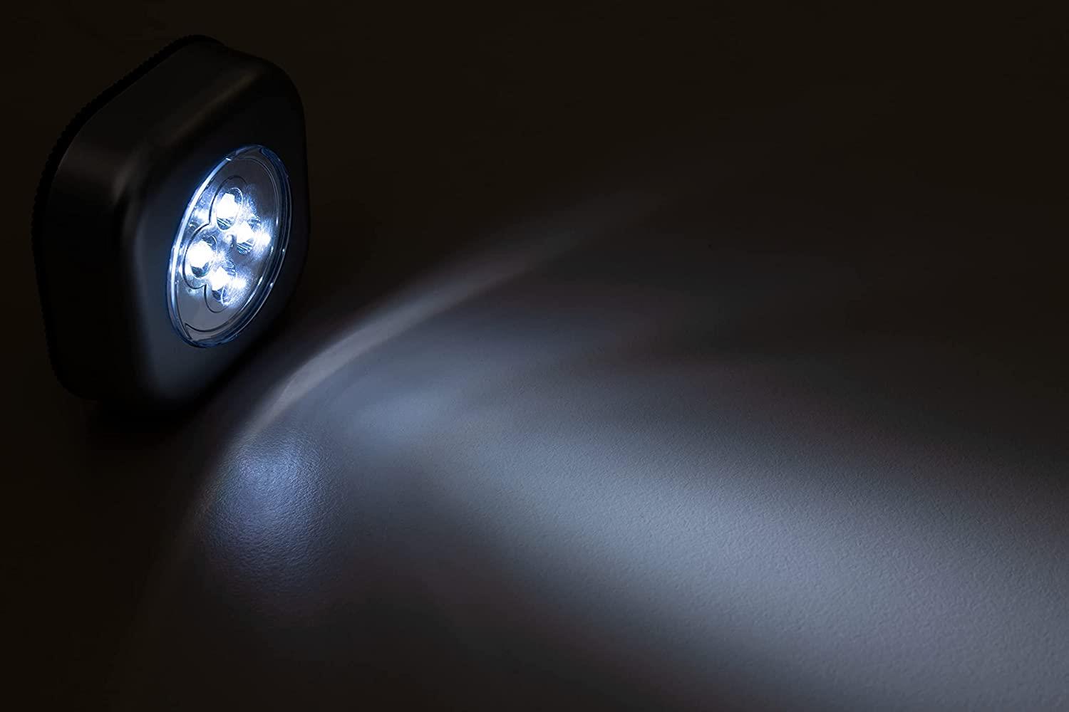 LED-Klebeleuchte McShine ''LK4'' mit Klebefolie, 70x70x24mm, silber