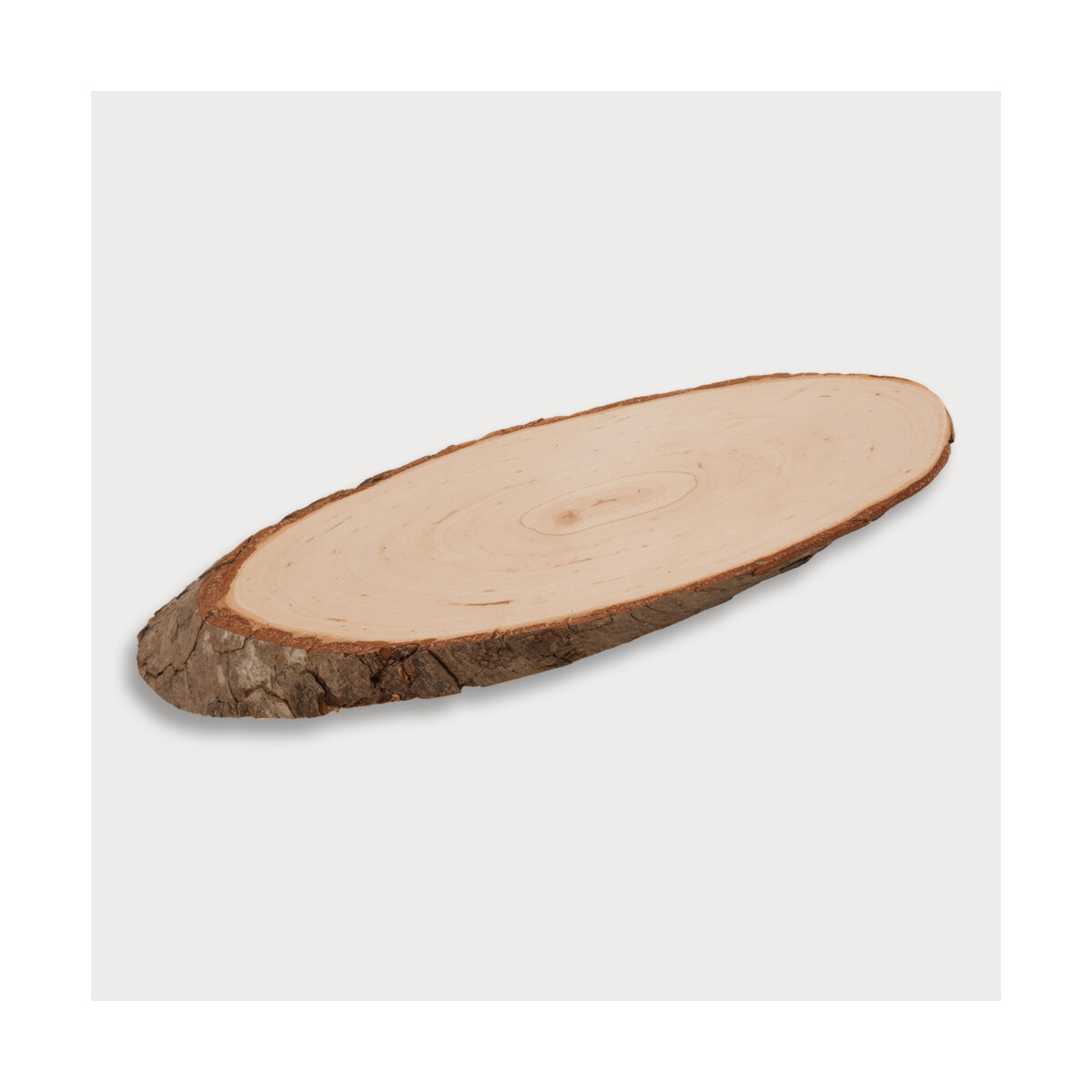 Holzscheiben mit Rinde, oval, unlackiert aus Holz 22,5 cm