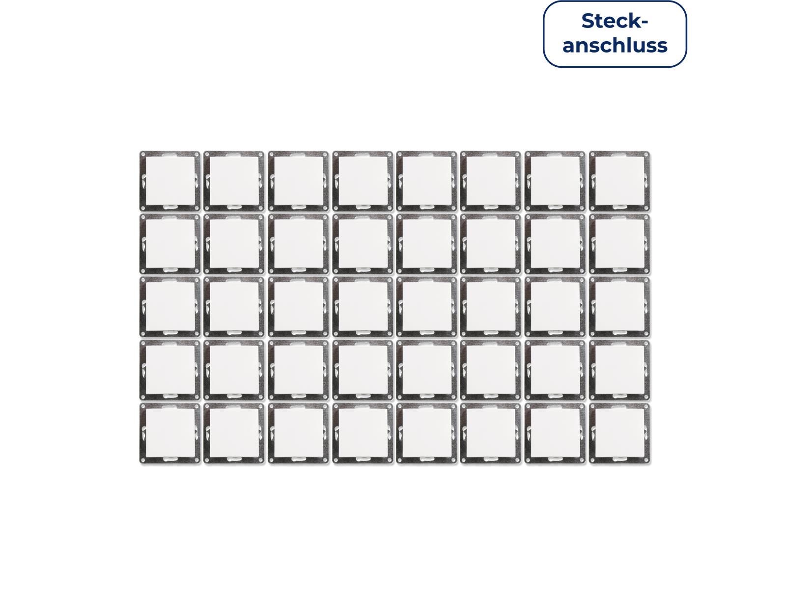Wechselschalter McPower ''Flair'', 250V~/10A, UP, Klemmanschluss, weiß, 40er-Pack