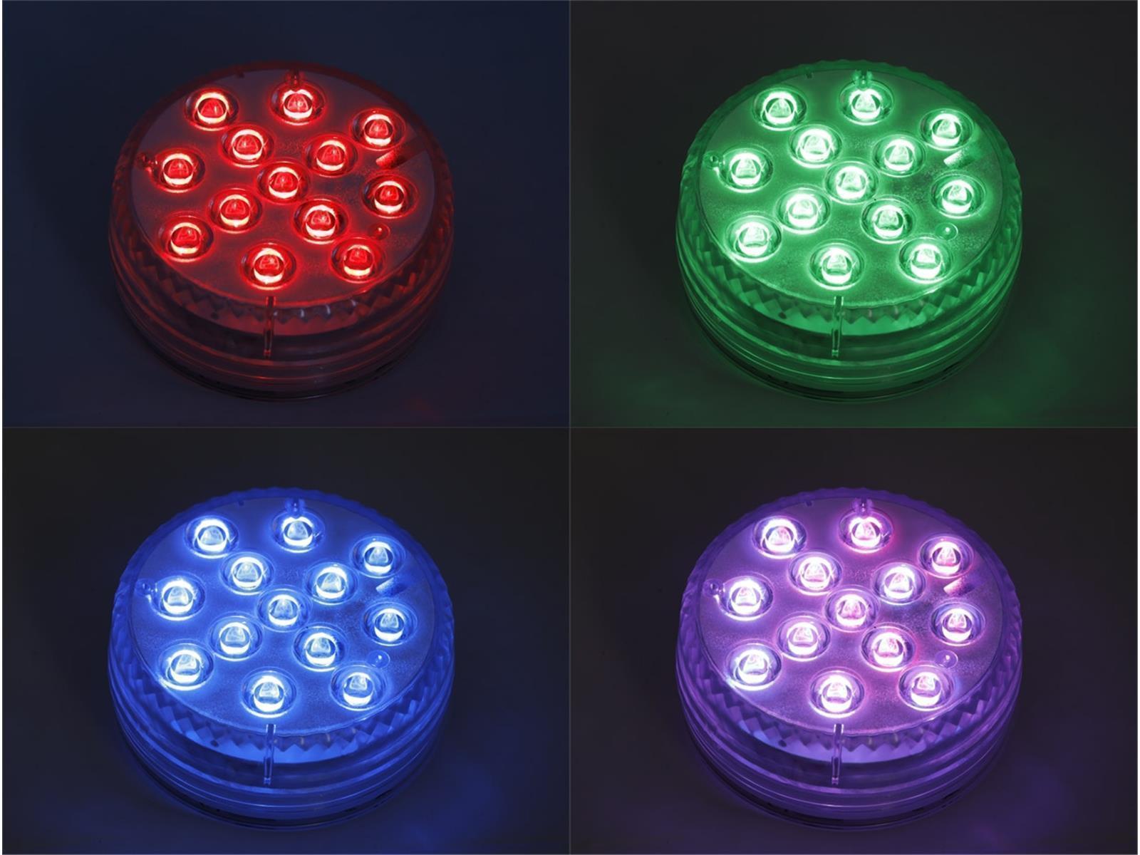 Unterwasser LED Licht mit FernbedienungRGB, Wasserdicht IP68, 4er-Set
