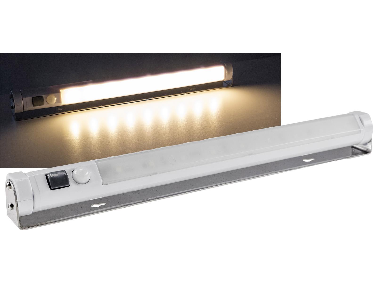 LED Unterbauleuchte mit BewegungsmelderBatteriebet., 9 SMD LEDs, 80lm, warmweiß
