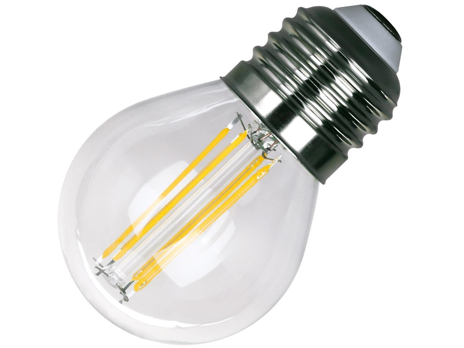 LED Tropfenlampe E27 "Filament T4"3000k, 470lm, 230V/4W, warmweiß