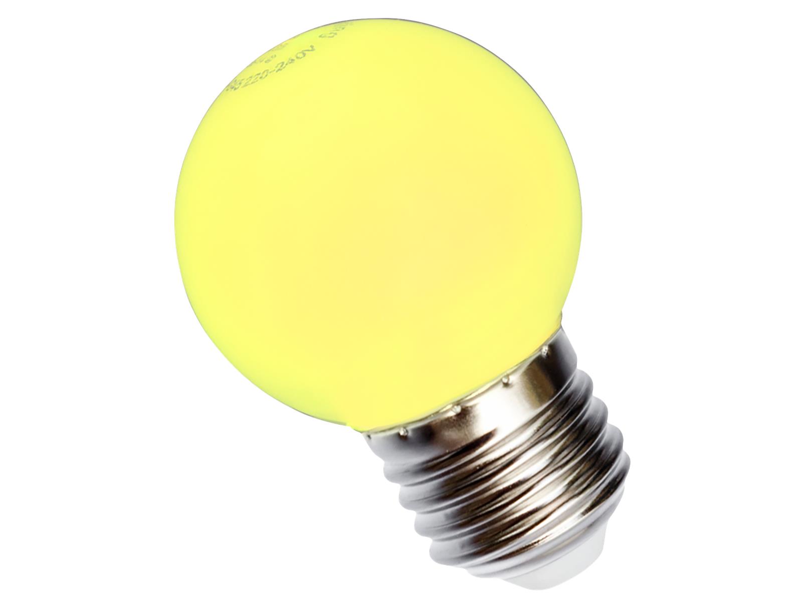 LED Trofenlampe Gelb, E27, 1W, 230V, 50mA, Abstrahlwinkel 270°