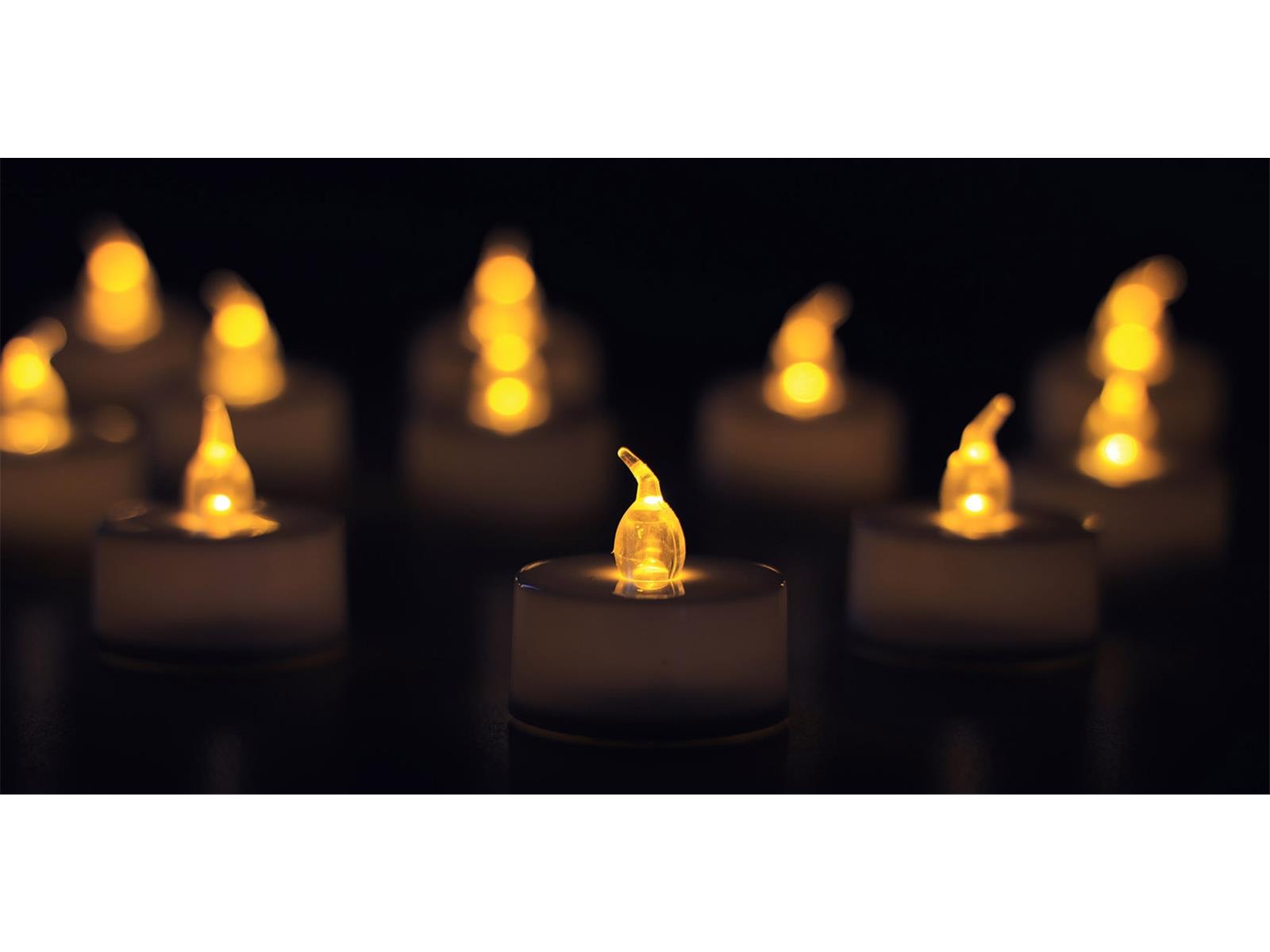 12er Set LED Teelicht / LED-Kerzeflackerndes Licht wie echte Kerzen