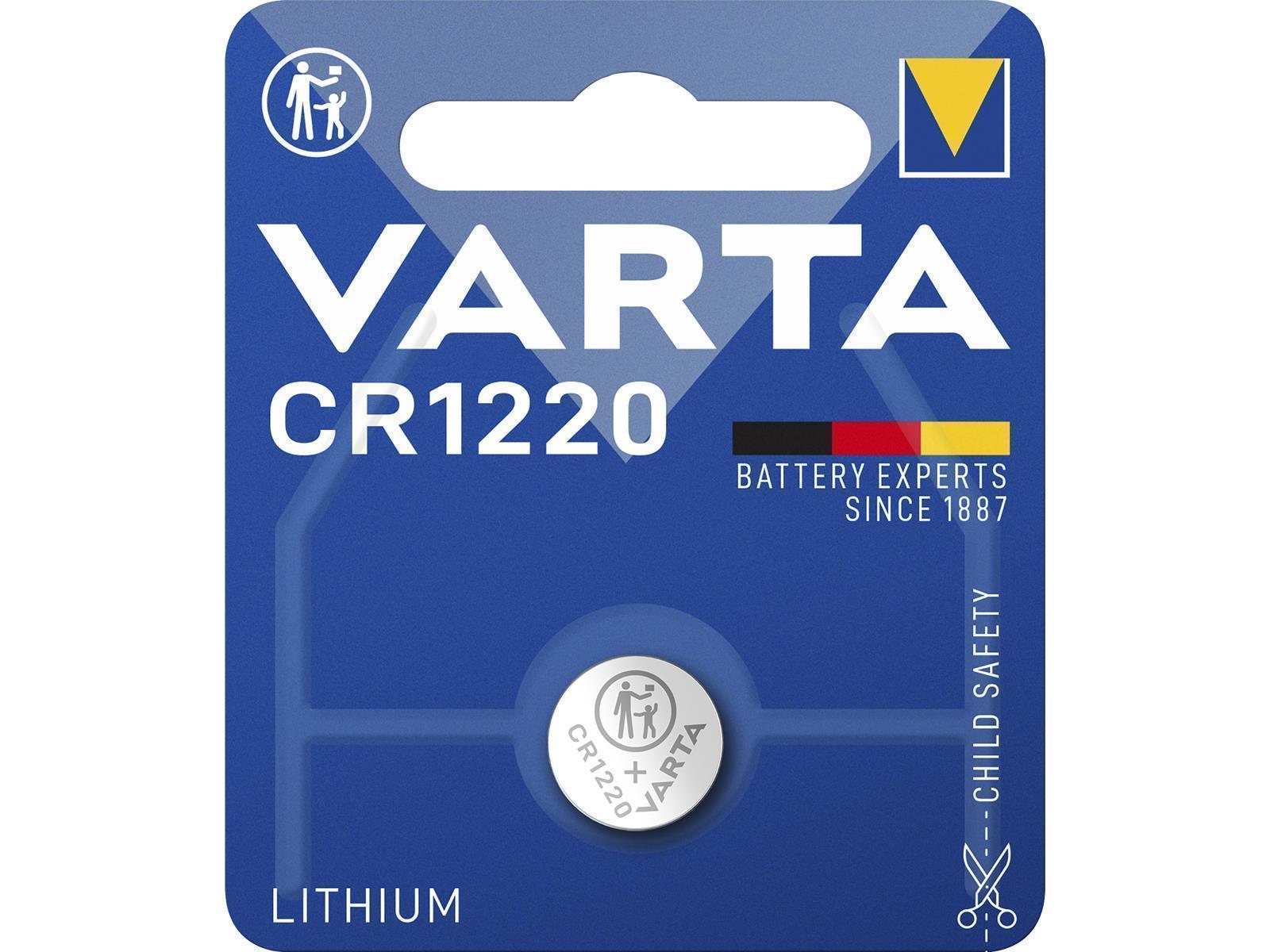 Lithium-Knopfzelle VARTA ''Electronics'' CR1220, 3V