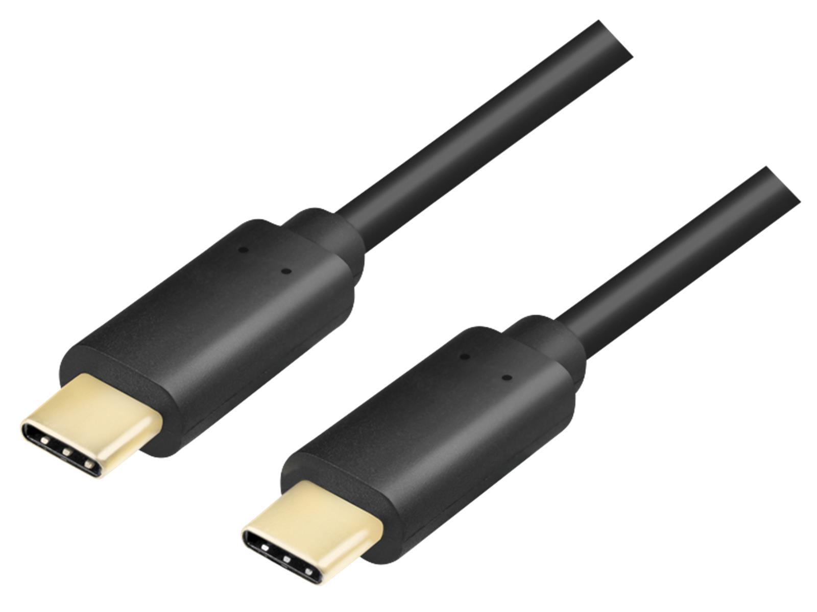 USB 3.2 Gen2 Kabel, USB-C Stecker auf USB-C Stecker, 1m, schwarz