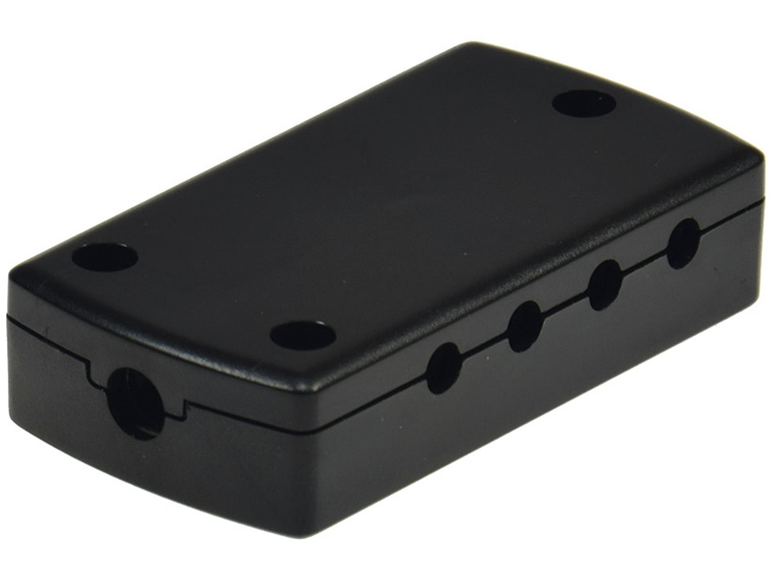Niederspannungs-Verteiler 1x in 8x Outmax 24W, Ein 5,5/2,1mm, Aus 3,5mm Koax