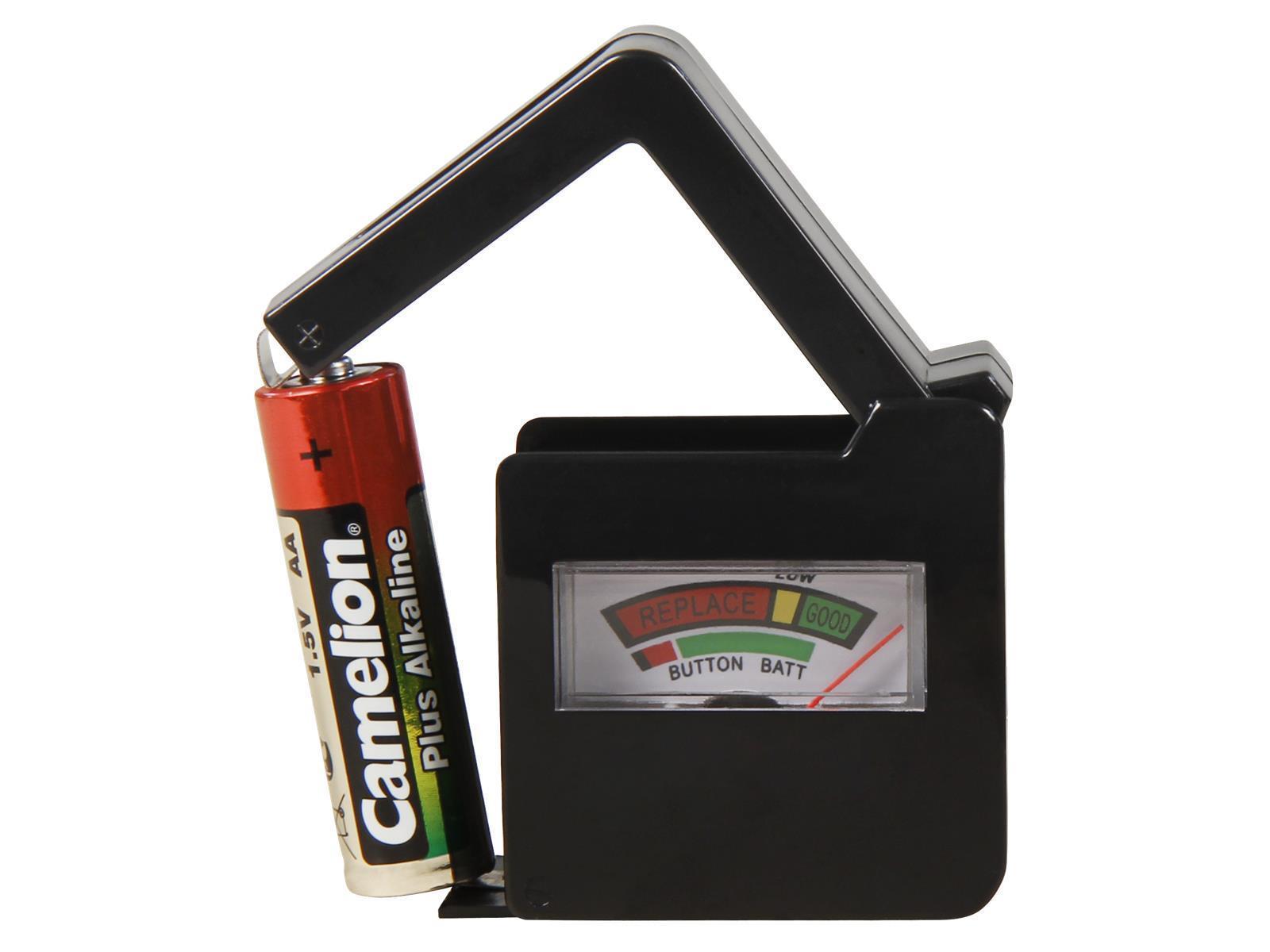 Batterietester McPower ''EL-BT 6'' für AAA, AA, C, D, 9 V Batterien