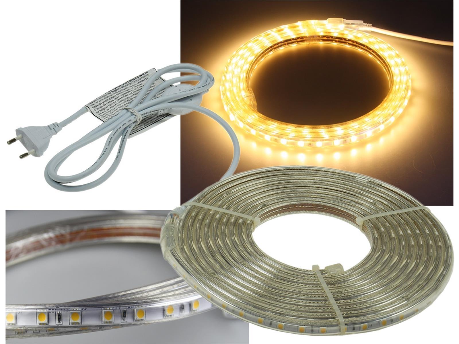 LED-Stripe "Ultra-Bright" 230V, 5,0m600 Lumen/Meter, warmweiß