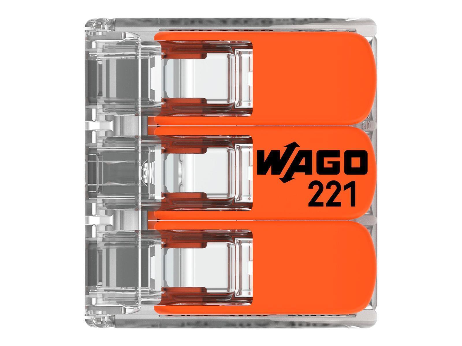 Compact-Verbindungsklemme WAGO, für alle Leiterarten, 3 Klemmstellen, 4mm²