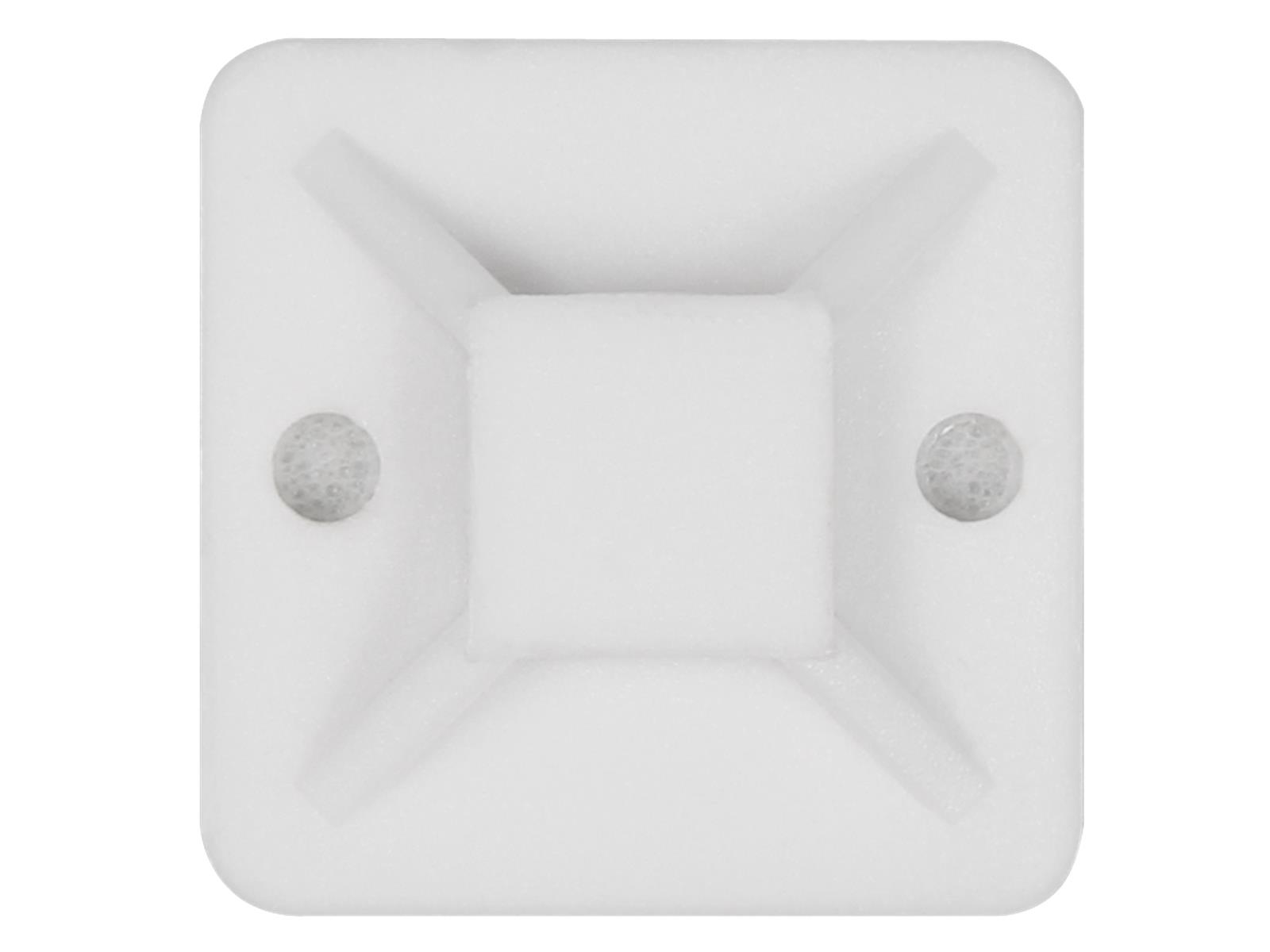 Kabelsockel McPower für Kabelbinder 20x20mm, selbstklebend, 10er-Pack