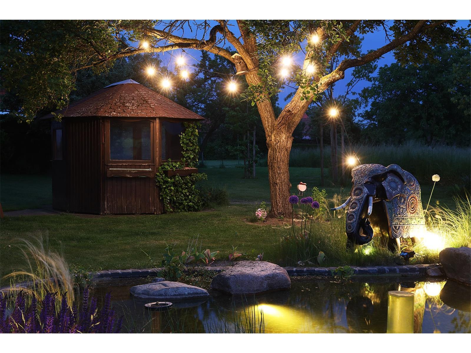 Biergarten-Lichterkette "CT-BGL 15"1,5 + 12,5m, 15x Filamentlampe 0,8W